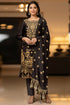 Sequence Embroidered 5000 Gram Velvet 3Pc With Cutwork Sequence Embroidered Shawl