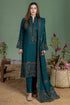 SR-AJ940 Unstitched Fully Embroidered Dhanak Suit With 4 Sided Embroidered Dhanak Shawl