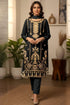 Sequence Embroidered 5000 Gram Velvet 3Pc With Cutwork Sequence Embroidered Shawl