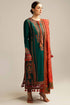 SR-MB525 Dhanak Embroidered Suit With Digital Printed Woolen Shawl