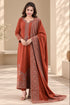 SR-BT2880(B) Unstitched Fully Embroidered Dhanak Suit With Embroidered Dhanak Shawl