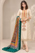 SR-670 Dhanak Embroidered Suit With Digital Printed Wool Shawl