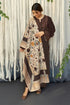 SR-845(B) Dhanak Embroidered Suit With Digital Printed Wool Shawl