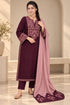 SR-RP605 Unstitched Embroidered Dhanak Suit With Embroidered Dhanak Shawl
