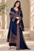 SR-BT2880(A) Unstitched Fully Embroidered Dhanak Suit With Embroidered Dhanak Shawl