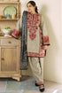 SR-57 Unstitched Fully Embroided Dhanak Suit With Wool Shawl