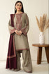 SR-KD910 Unstitched Heavy Embroidered Dhanak Suit With Embroidered Dhanak Shawl