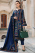 SR-965 Unstitched Embroidered Dhanak Wool Suit With Embroidered Dhanak Shawl