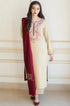 SR-25 Unstitched Fully Embroided Dhanak Suit With Dhanak Dupatta