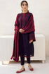 SR-JZ2910 Unstitched Fully Embroidered Dhanak Suit With Dyed Dhanak Shawl