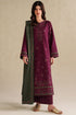 SR-IZ2705 Unstitched Fully Embroidered Dhanak Suit Embroidered Dhanak Shawl