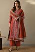 SR-CO3000 Dhanak Unstitched Fully Embroidered 3pc Suit With Fully Embroidered Dhanak Shawl