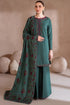 SR-IZ2925 Unstitched Fully Embroidered Dhanak Suit With Fully Embroidered Dhanak Shawl