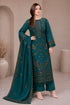 SR-NS40 Un-Stitched Dhanak Embroidered Suit With Dhanak Embroidered Shawl