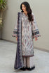 SR-JZ2865 Lawn Unstitched Embroidered 3pc Suit With Soft Monar Digital Printed Dupatta