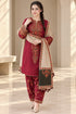 SR-JZ3100 Dhanak Unstitched Fully Embroidered 3pc Suit With Fully Embroidered Dhanak Shawl