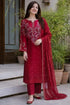 SR-BT2700 Unstitched Fully Embroidered Lawn Suit With Embroidered Bamber Chiffon Dupatta