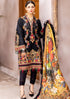 SR-311 Embroidered Unstitched Lawn 3pc Suit With Silk Printed Dupatta