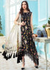 3 Piece Unstitched Printed Lawn Suit With Printed Silk Dupatta & Embroidered Patches