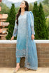 Lawn Embroidered 3pc Suit With Organza Embroidered Dupatta